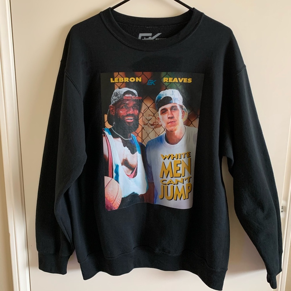 White Men Can’t Jump LA Lakers Men Black Sweatshirt Large. Good Condition.